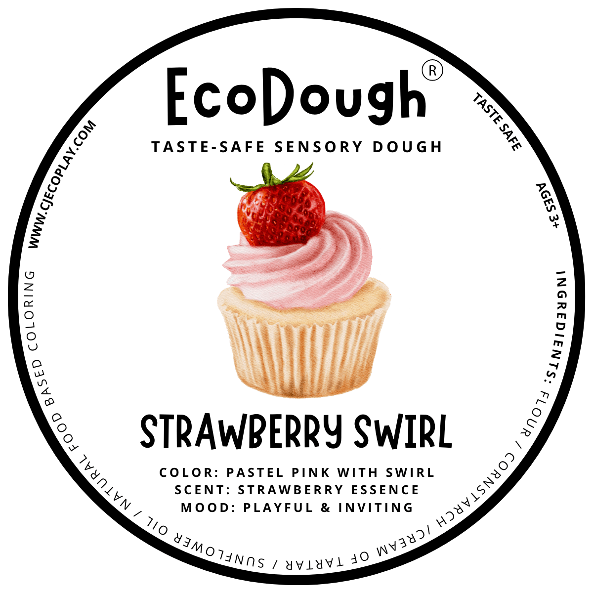 Strawberry Swirl EcoDough - CJECOPLAY Inc.