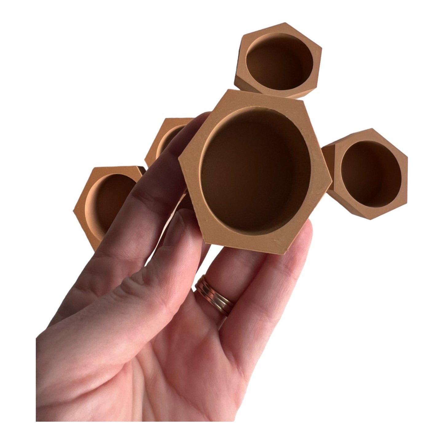 Hexagon Loose parts || Pack of 6 || Bee Hive Builder