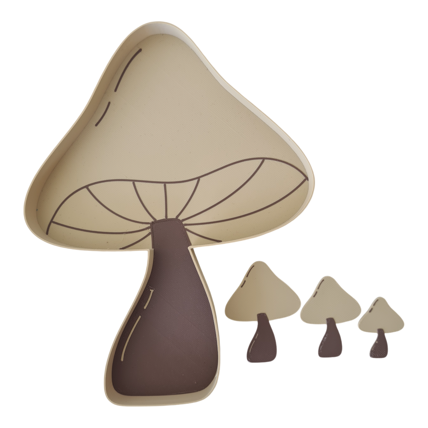 Brown Mushroom Play Bundle (Tray & Counters)