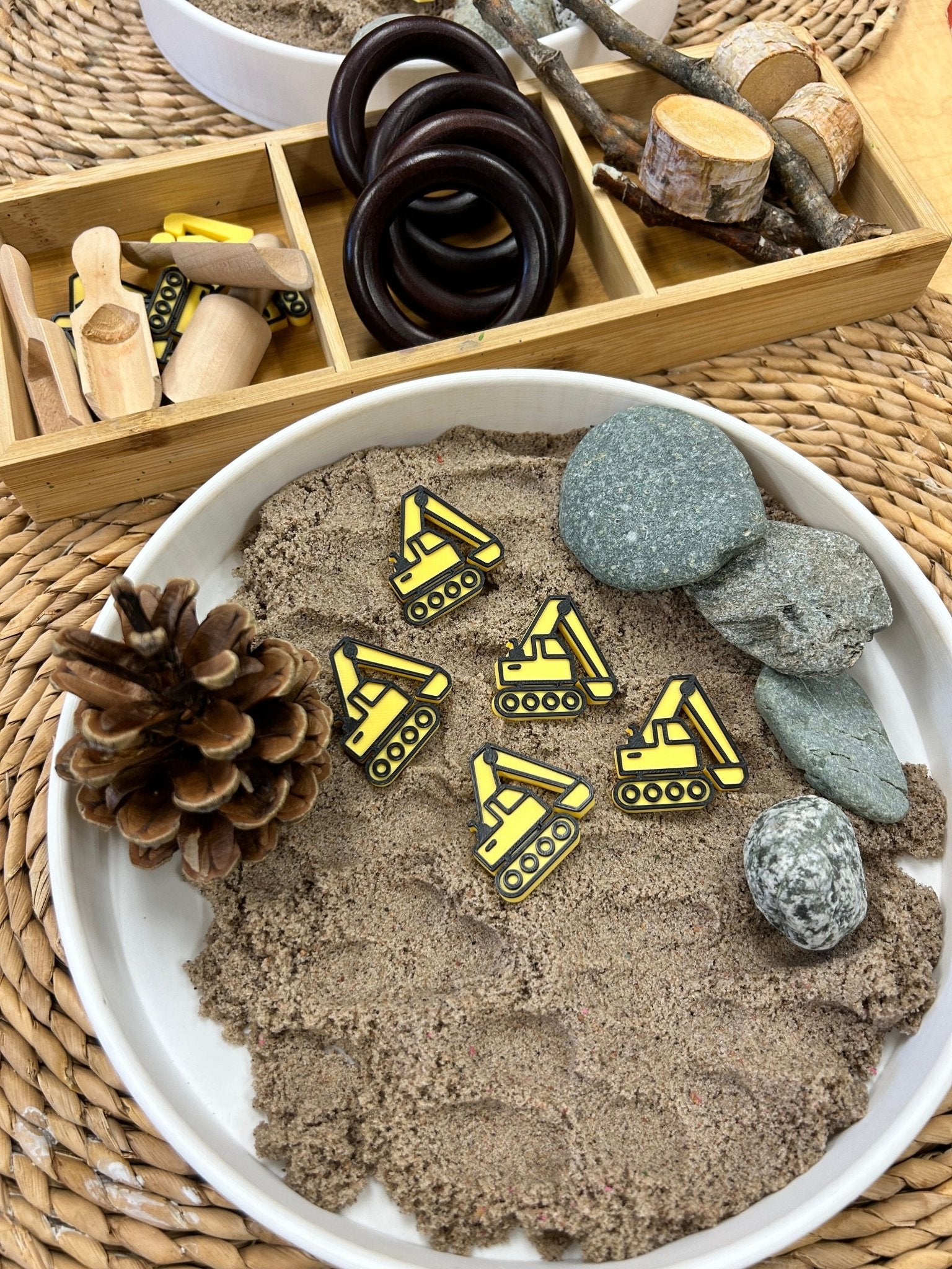 Excavator Construction Theme Counters || Loose Parts - CJECOPLAY Inc.