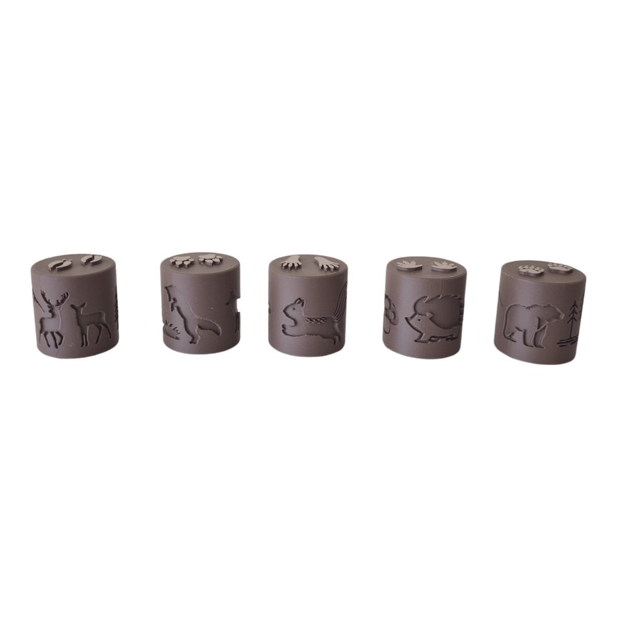 Forest Animals rollers with paw prints - CJECOPLAY Inc.