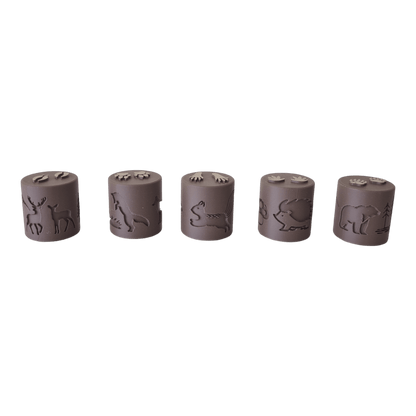 Forest Animals rollers with paw prints - CJECOPLAY Inc.