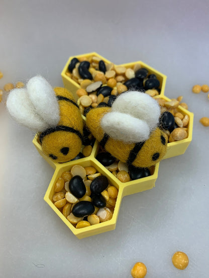 Honey Comb 3D printed Eco - Friendly - Sensory Tray - CJECOPLAY Inc.