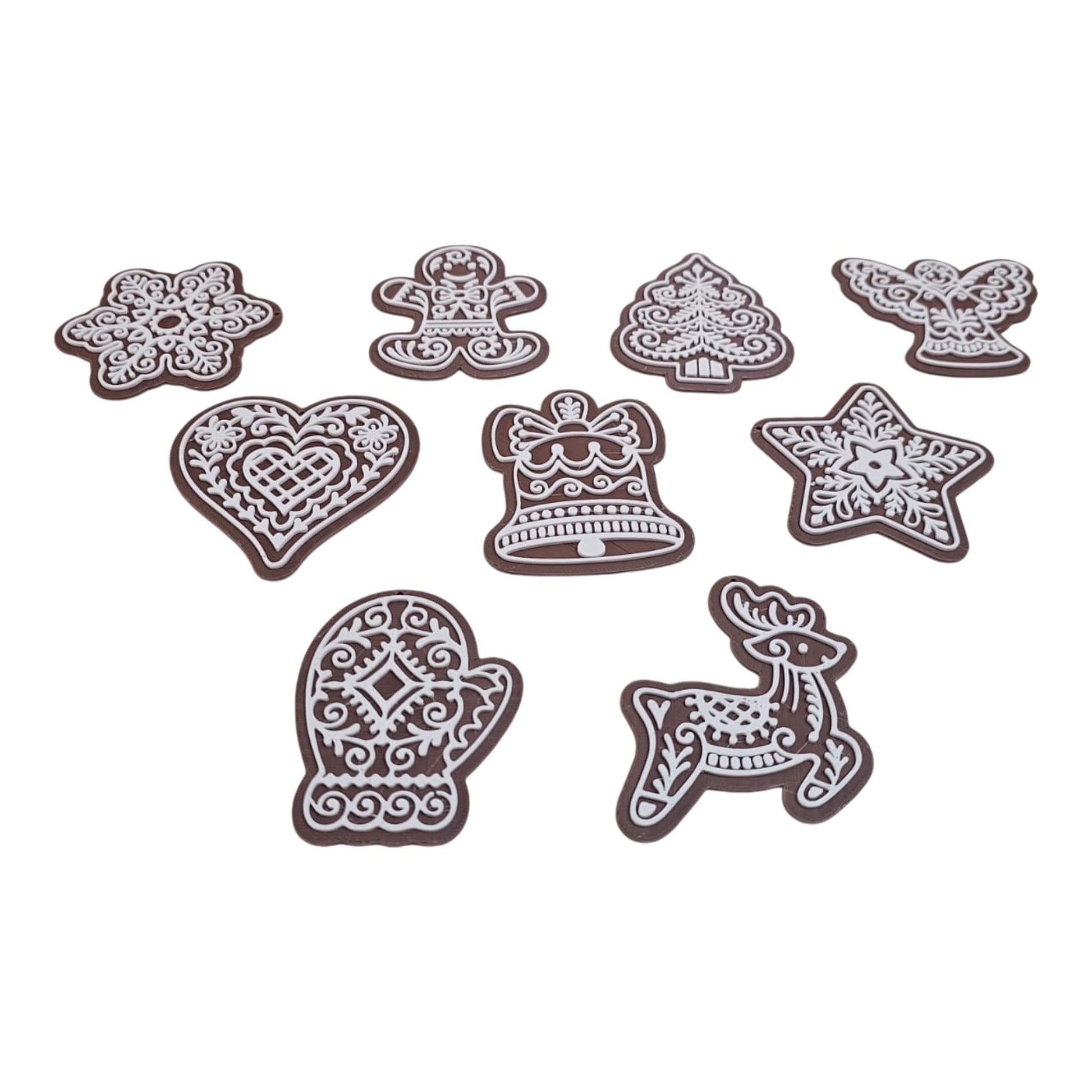 NEW - Christmas Cookies || Loose parts || Stamps (QTY 10) - CJECOPLAY Inc.