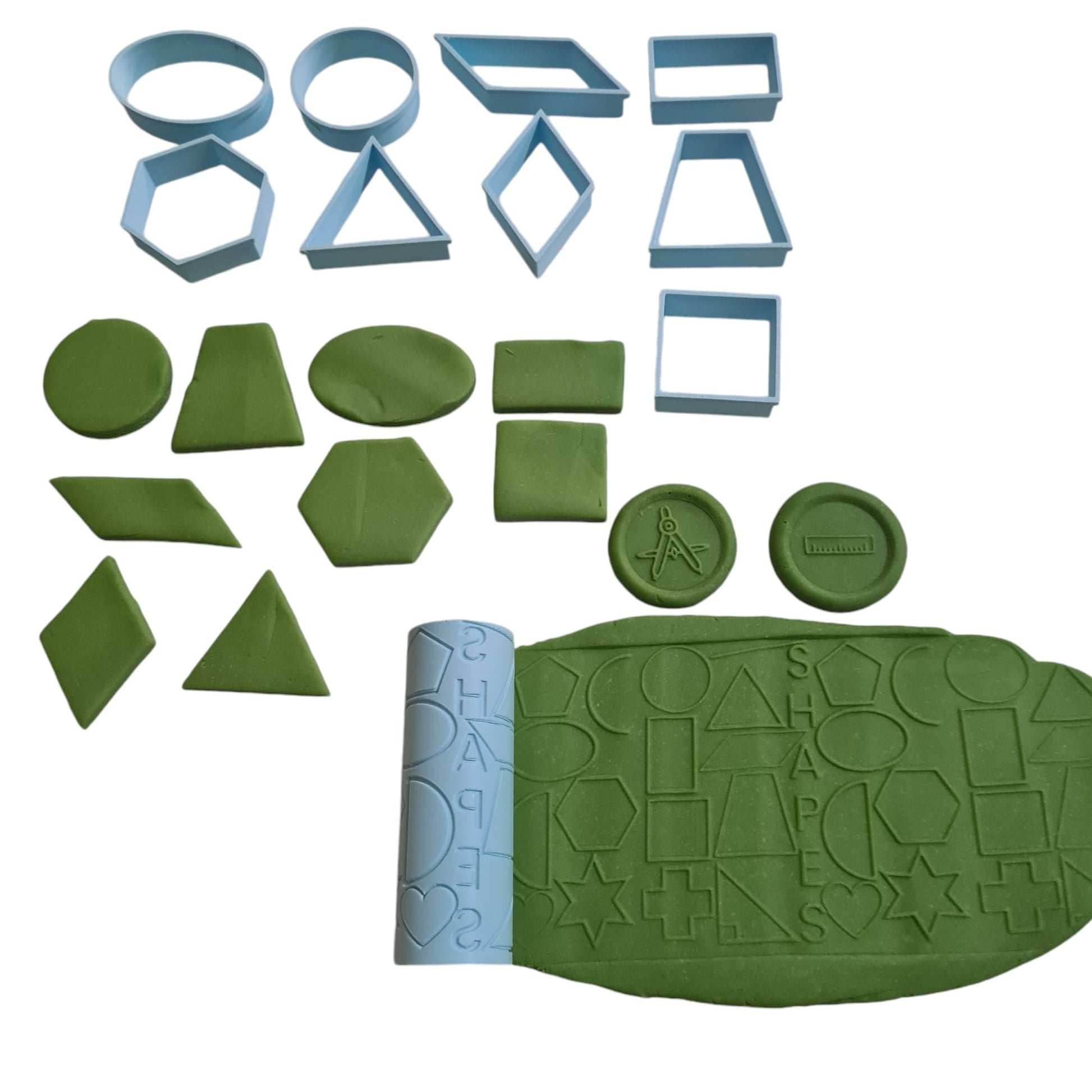 NEW - Geometric Shapes Bundle Roller and Cutters - CJECOPLAY Inc.