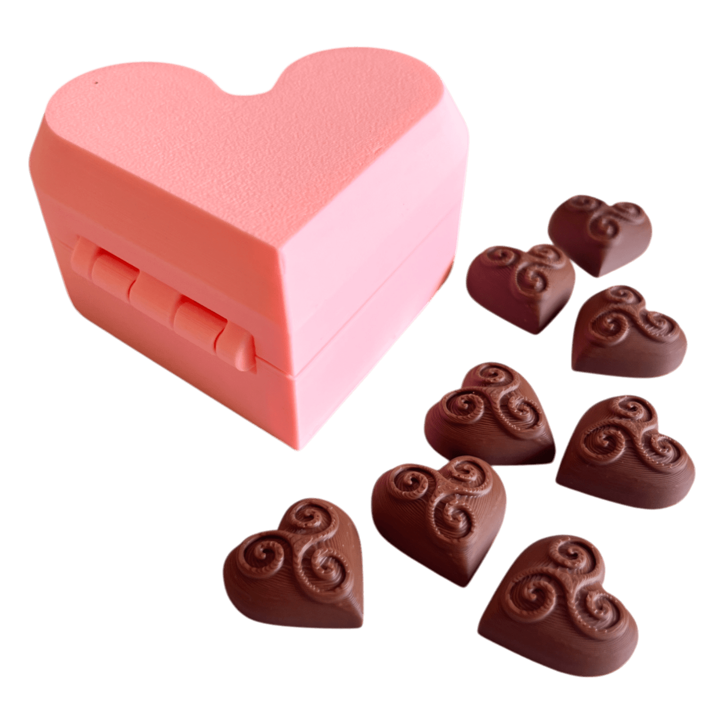 NEW - Heart Chocolate Box + 10 Chocolate Counters - CJECOPLAY Inc.