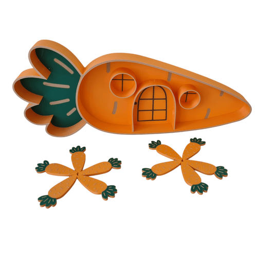 NEW - Whimsical Carrot House Play Tray - CJECOPLAY Inc.